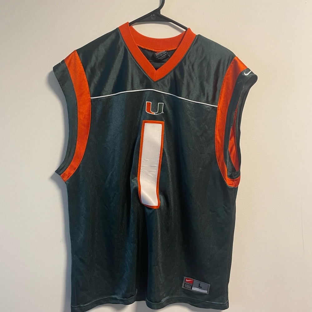 Miami hurricanes no sleeve jersey